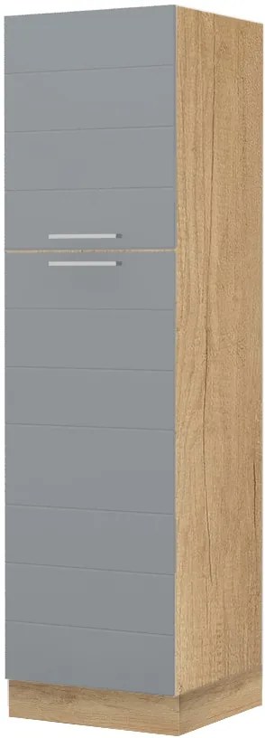 Επιδαπέδιο ντουλάπι ψηλό Hudson K21-60-2KF-Φυσικό - Λευκό - 60.00Χ60.00Χ216.00cm