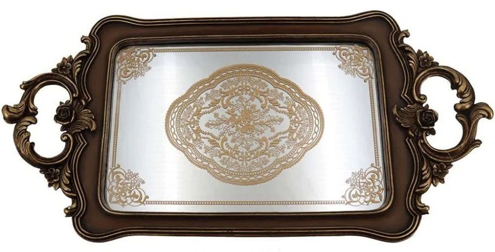 Δίσκος Σερβιρίσματος XL23042016 51,2x25,4cm Brown Oriana Ferelli® Polyresin