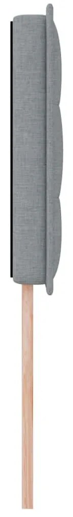 vidaXL Κεφαλάρι με κεφαλάρι Ανοιχτό γκρι 90 cm Τεχνητό Δέρμα