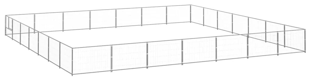 vidaXL Σπιτάκι Σκύλου Ασημί 49 μ² Ατσάλινο