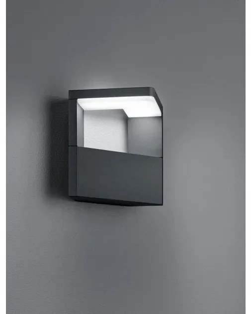 Απλίκα Φωτιστικό Τοίχου LED 9W Ανθρακί IP54 Ganges 221760142 Trio Lighting-221760142-Ανθρακί 221760142