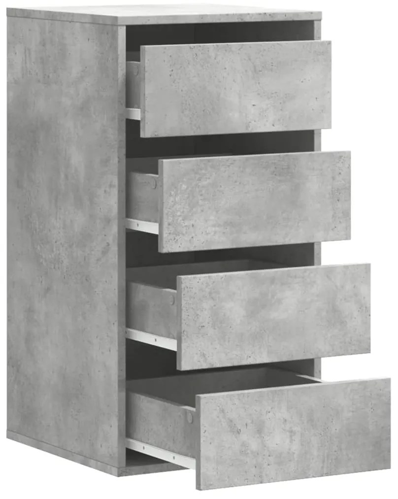 vidaXL Συρταριέρα Γκρι Σκυροδέματος 40x41x76 εκ. Επεξεργ. Ξύλο