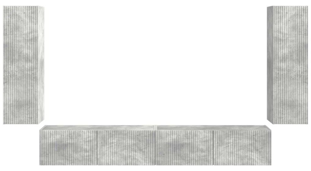 vidaXL Επιτοίχιο 4 pcs Σκυρόδεμα Γκρι