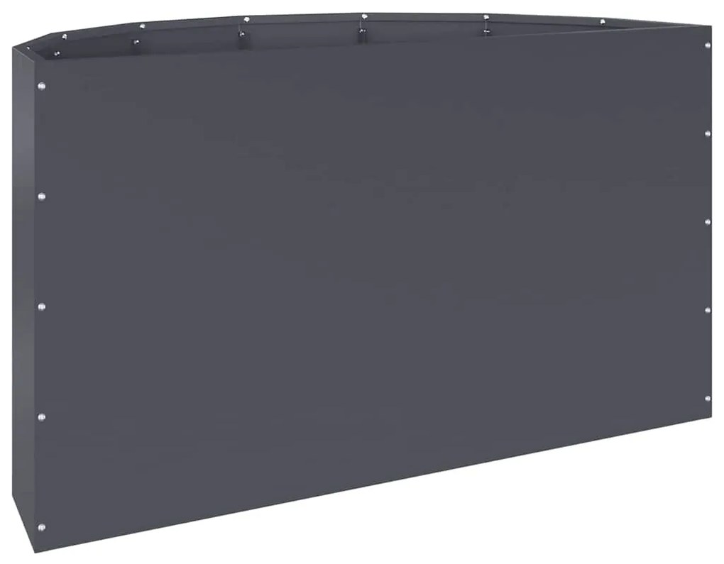 vidaXL Γλάστρα Ανθρακί 90 x 45 x 50 εκ. Ατσάλι