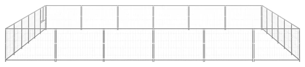 vidaXL Σπιτάκι Σκύλου Ασημί 36 μ² Ατσάλινο