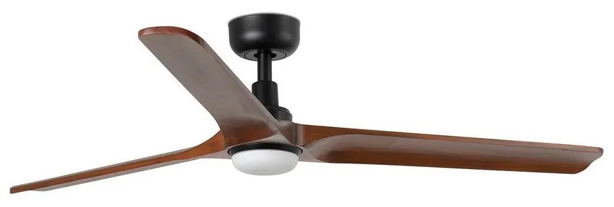 Ανεμιστήρας Heywood L 33809-1TW D130cm 3 Blades LED 10W 2700/ 4000/ 6000K 480lm Black -Dark Oak Faro Barcelona Διάμετρος 130cm