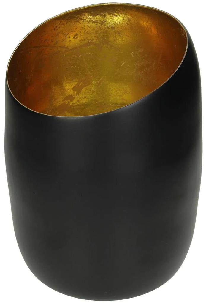 Κηροπήγιο Μαύρο Αλουμίνιο 13.5x13.5x20cm