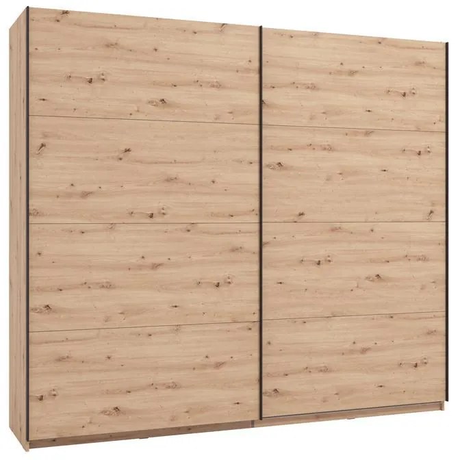 Ντουλάπα Συρόμενη GARD 245 Δίφυλλη Artisan 245x61x218εκ. 245x61x218 εκ.