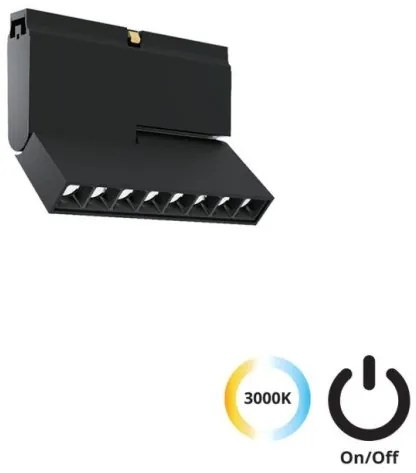 Φωτιστικό Μαγνητικής Ράγας LED 8W 3000K Μαύρο 4289000 Slim Magnetic Viokef  4289000 Μαύρο