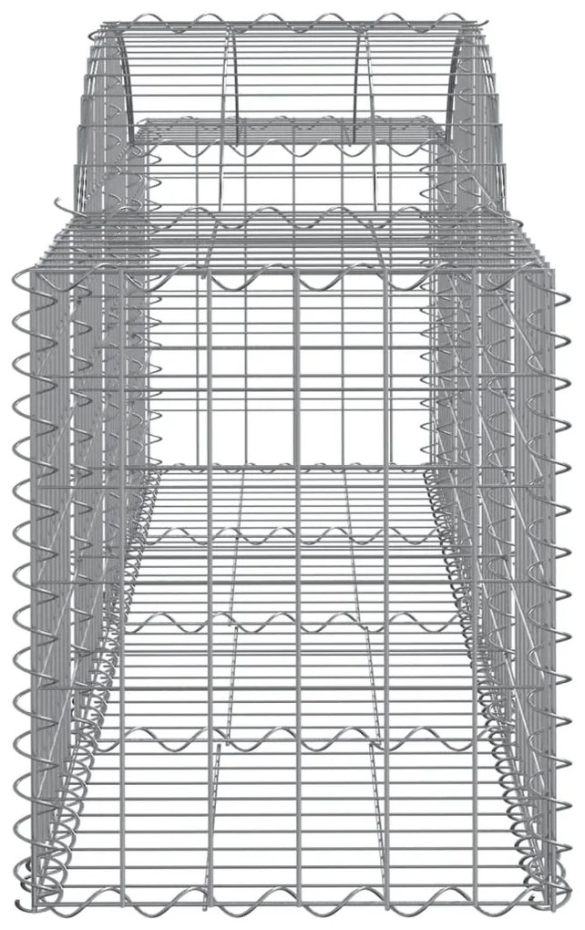 Συρματοκιβώτια Τοξωτά 30 τεμ. 200x50x60/80 εκ. Γαλβαν. Ατσάλι - Ασήμι