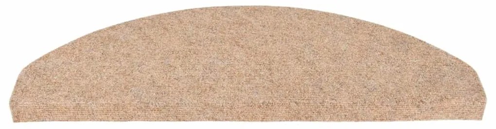 vidaXL Πατάκια Σκάλας Αυτοκόλλητα 20 τεμ. Μπεζ 65 x 22,5 x 3,5 εκ.