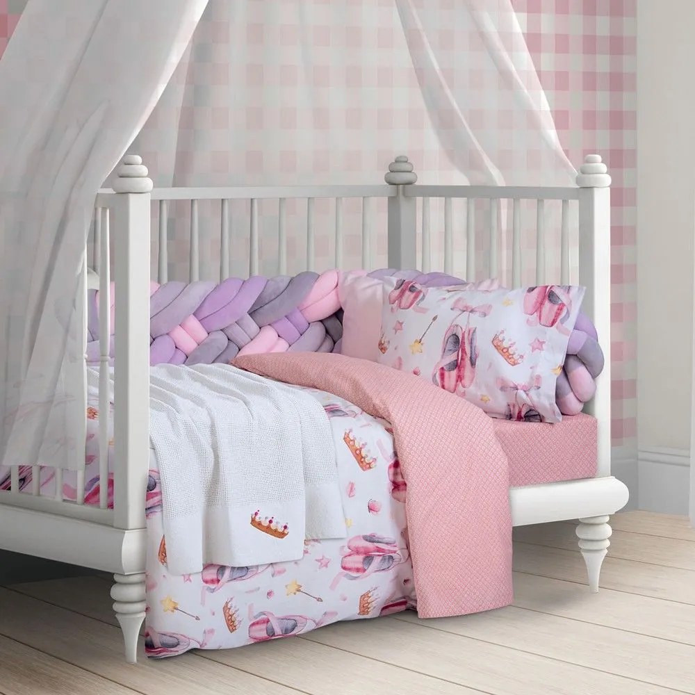 Κουβέρτα Βρεφική Πλεκτή 8816 White-Pink Greenwich Polo Club Cuddle 80x110cm 100% Βαμβάκι