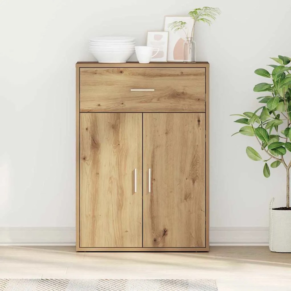 vidaXL Πλαϊνό γραφείο artisan δρυς 79 x 38 x 80 εκ. Επεξεργασμένο ξύλο