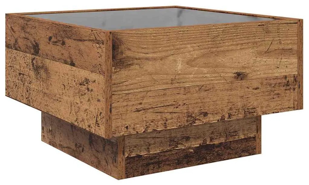 vidaXL Τραπεζάκι σαλονιού Παλαιό ξύλο 50 x 50 x 30 εκ
