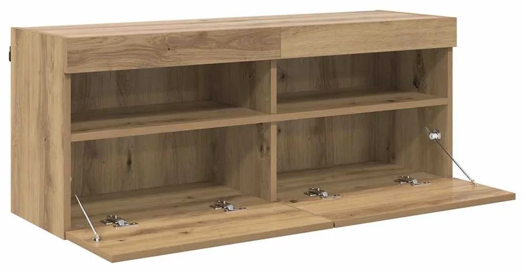 vidaXL Ντουλάπι Τηλεόρασης Τοίχου Artisan Oak 100 x 30 x 40 εκ