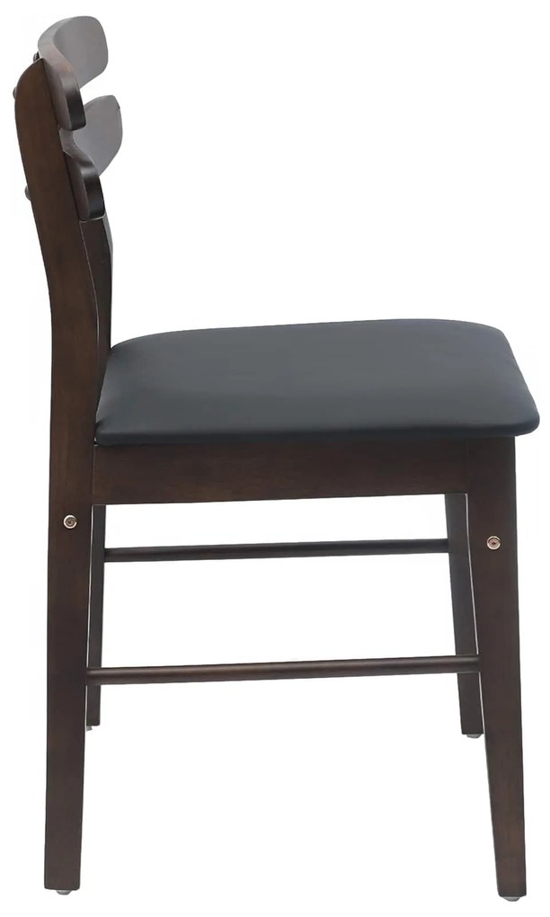 vidaXL Καρέκλα τραπεζαρίας 2 pcs Ανοιχτό Καφέ και Μαύρο