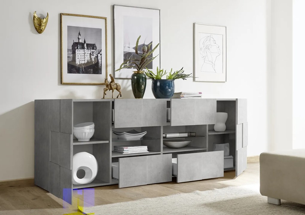 Έπιπλο Τηλεόρασης Γκρι 121x43x57