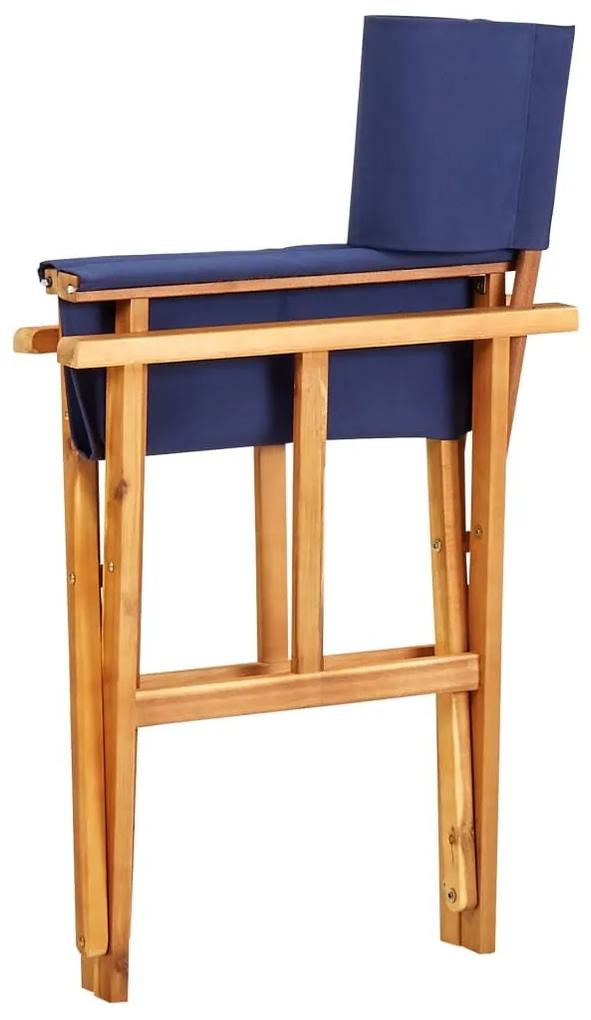 Καρέκλες Σκηνοθέτη 2 τεμ. Μπλε από Μασίφ Ξύλο Ακακίας - Μπλε