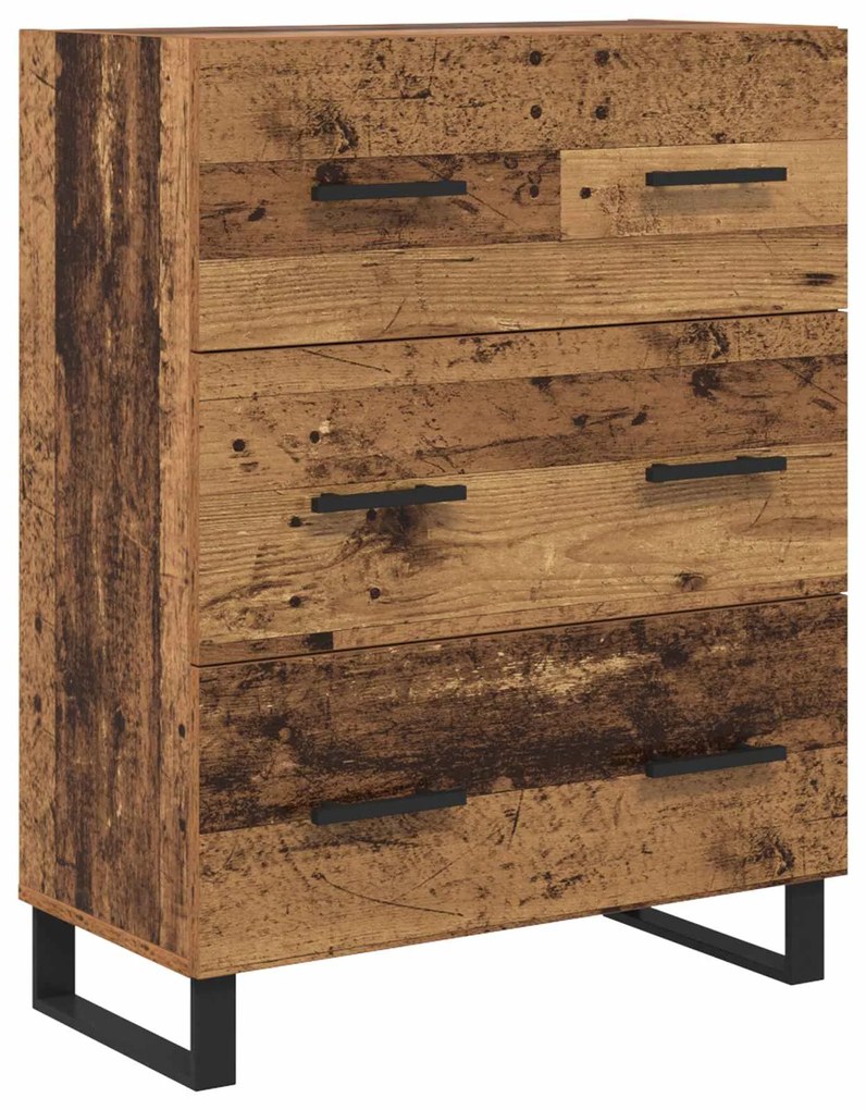 vidaXL Highboard Παλιό ξύλο 69,5 x 34 x 180 εκ. Επεξεργασμένο ξύλο