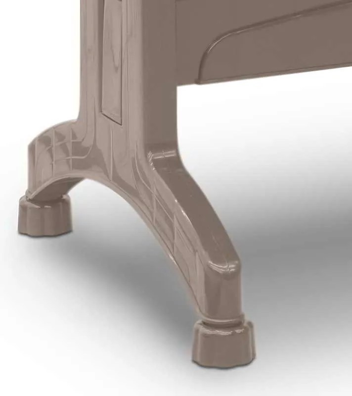 Τραπέζι πολυπροπυλενίου Callan Megapap χρώμα cappuccino 140x80x73εκ.