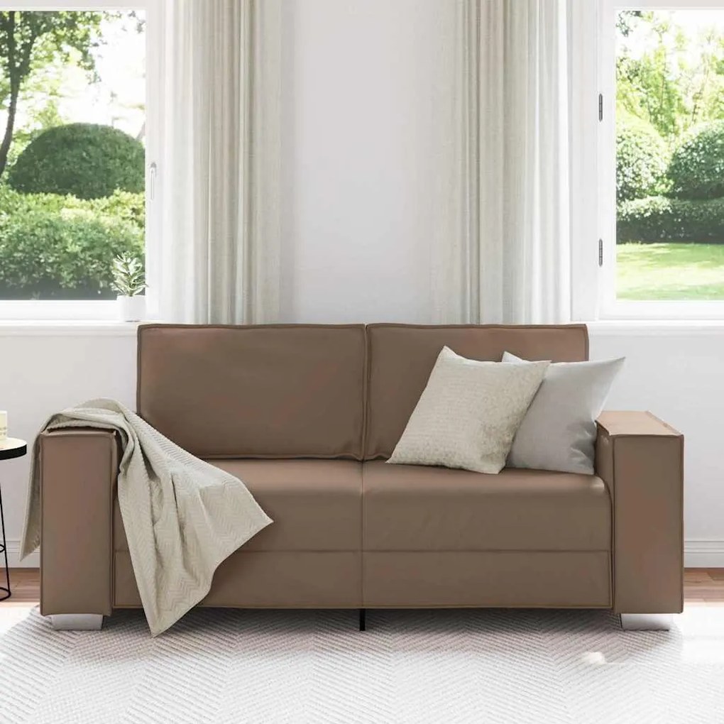 vidaXL Καναπές Loveseat 180 εκ με μαξιλάρι Καπουτσίνο Τεχνητό δέρμα