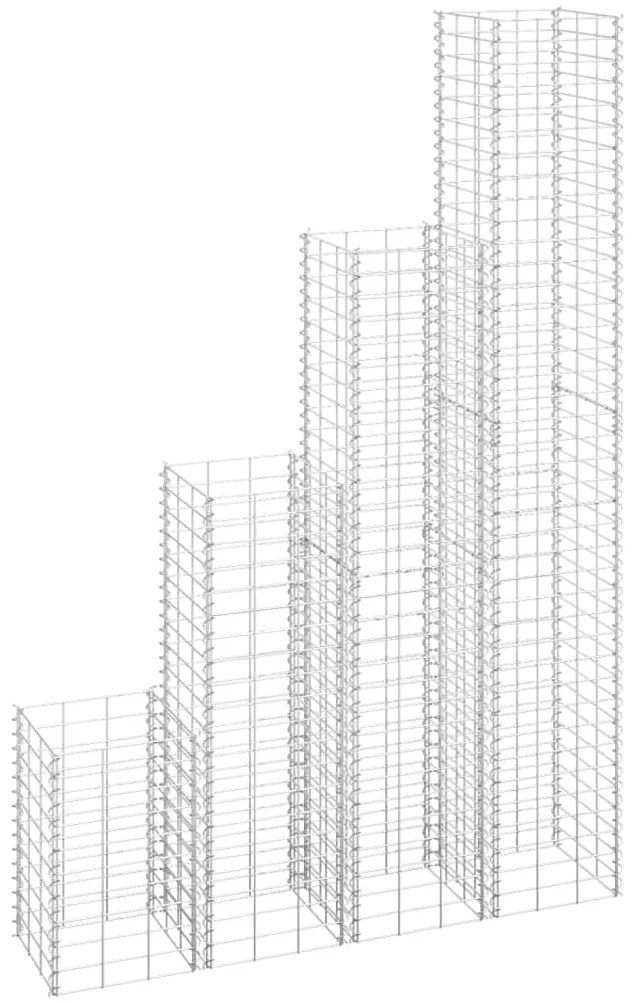 vidaXL Συρματοκιβώτια-Γλάστρες Υπ. 4τεμ 30x30x50/100/150/200εκ Σιδερ.