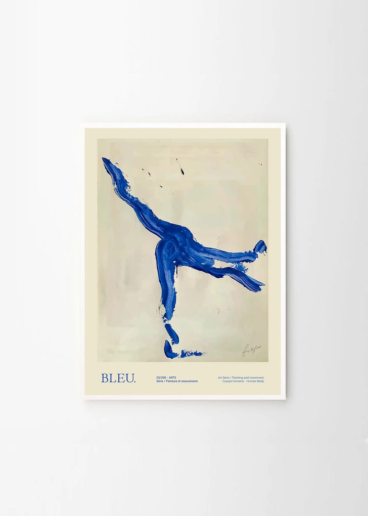 Πόστερ, Bleu, Lucrecia Rey Caro, (30x40cm), Μπλε, Sustainable Paper,THE POSTER CLUB