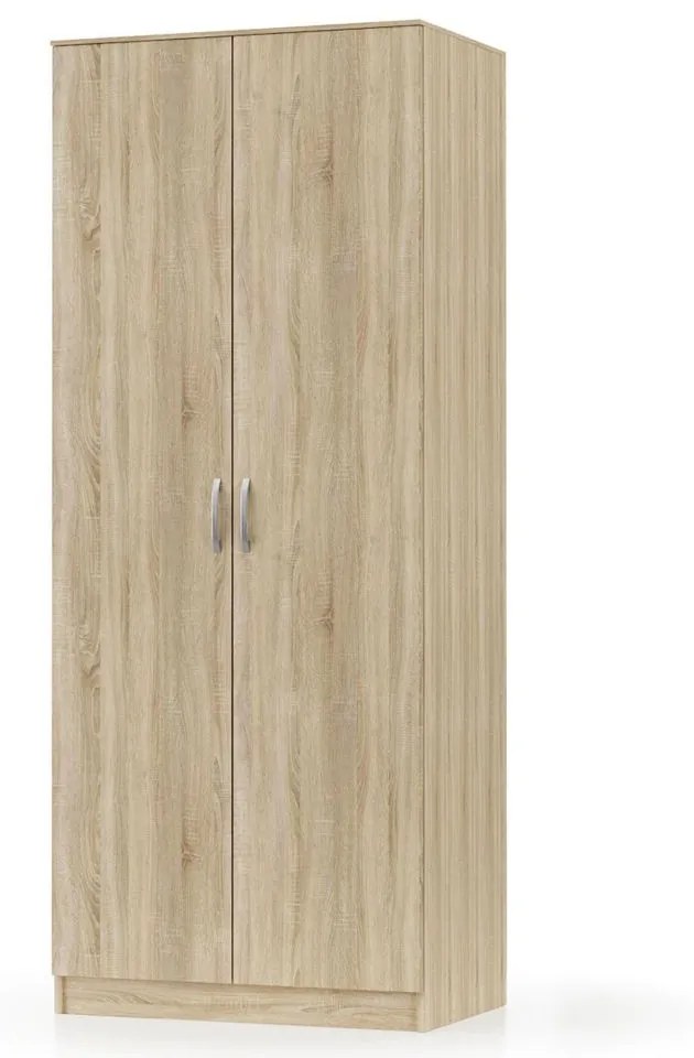 Ντουλάπα Simple GR-SIM2D Δίφυλλη 80x52x205cm Sonoma Two Door