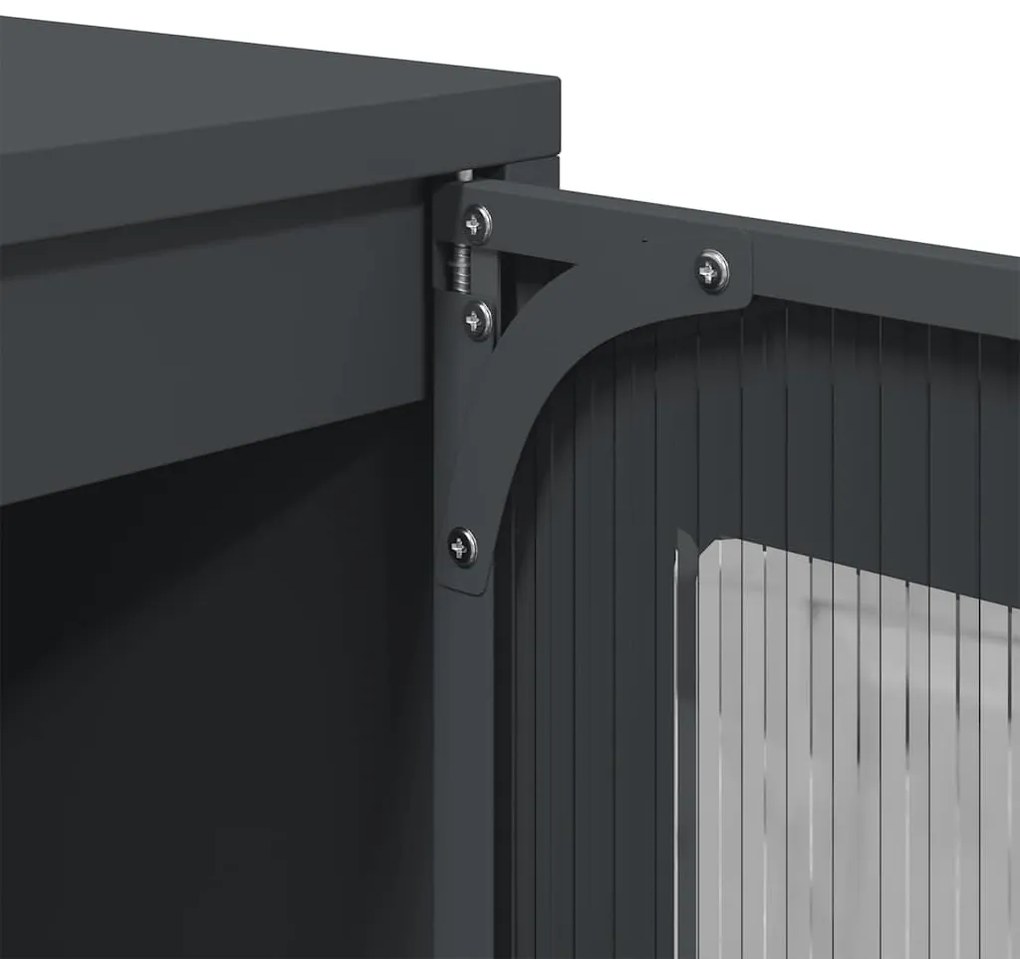 Highboard Ανθρακί 68x39x107 cm Χάλυβας - Ανθρακί