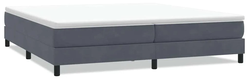 vidaXL Κρεβάτι Boxspring χωρίς Στρώμα Σκούρο Γκρι 200x210 εκ Βελούδινο