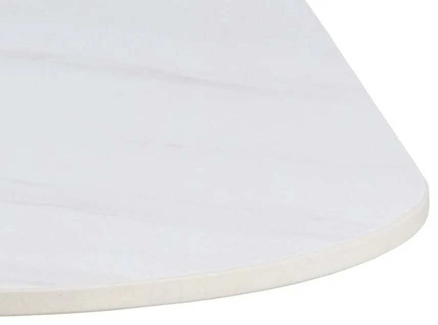 Τραπέζι Oakland 909, Άσπρο, Λευκό μάρμαρο, 75x90x90cm, 33 kg, Κεραμικός, Μέταλλο | Epipla1.gr