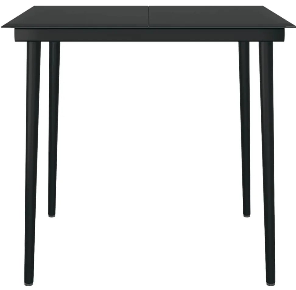 vidaXL Σετ Τραπεζαρίας Κήπου 5 Τεμαχίων Μαύρο