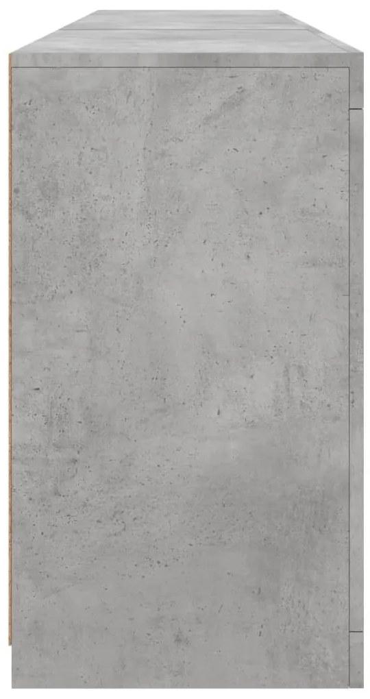vidaXL Μπουφές με LED Γκρι Σκυροδέματος 181,5 x 37 x 67 εκ.