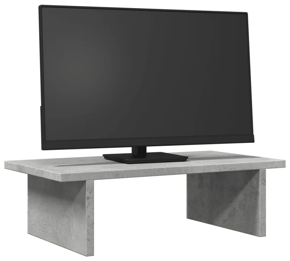 vidaXL Βάση Οθονών Γκρι του Σκυροδέματος 50x27x15 εκ. από Επεξ. Ξύλο
