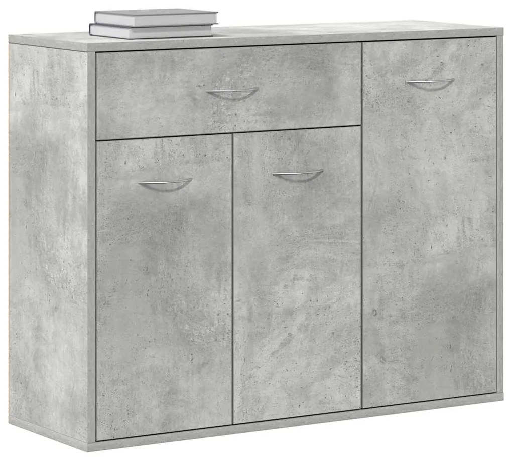 vidaXL Μπουφές Γκρι του Σκυροδέματος 88 x 30 x 70 εκ. από Επεξ. Ξύλο