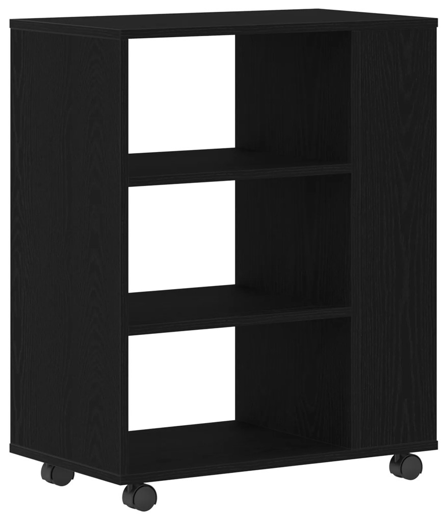 vidaXL Κινητός Ντουλάπι Μαύρη Δρυς 60x35x75 εκ Επεξεργασμένο Ξύλο