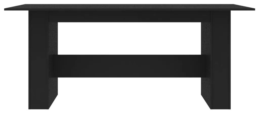 vidaXL Τραπεζαρία Μαύρη 180 x 90 x 76 εκ. από Επεξ. Ξύλο