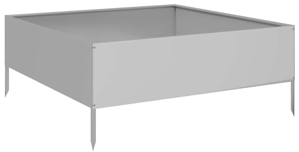 vidaXL Ζαρντινιέρα Υπερυψωμένη 100x100x25 εκ. Γαλβανισμένο Χάλυβα