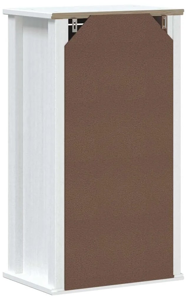 vidaXL Ντουλάπι Μπάνιου Επιτοίχιο BERG Λευκό 40x27x71,5 εκ Μασίφ Πεύκο