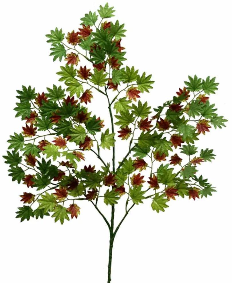 Τεχνητό Κλαδί-Φυτό Πλατανόφυλλο 00-00-3480 GREEN 65cm Green-Brown Marhome Συνθετικό Υλικό