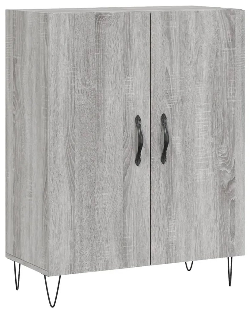 vidaXL Ντουλάπι Γκρι Sonoma 69,5 x 34 x 180 εκ. Επεξεργασμένο Ξύλο