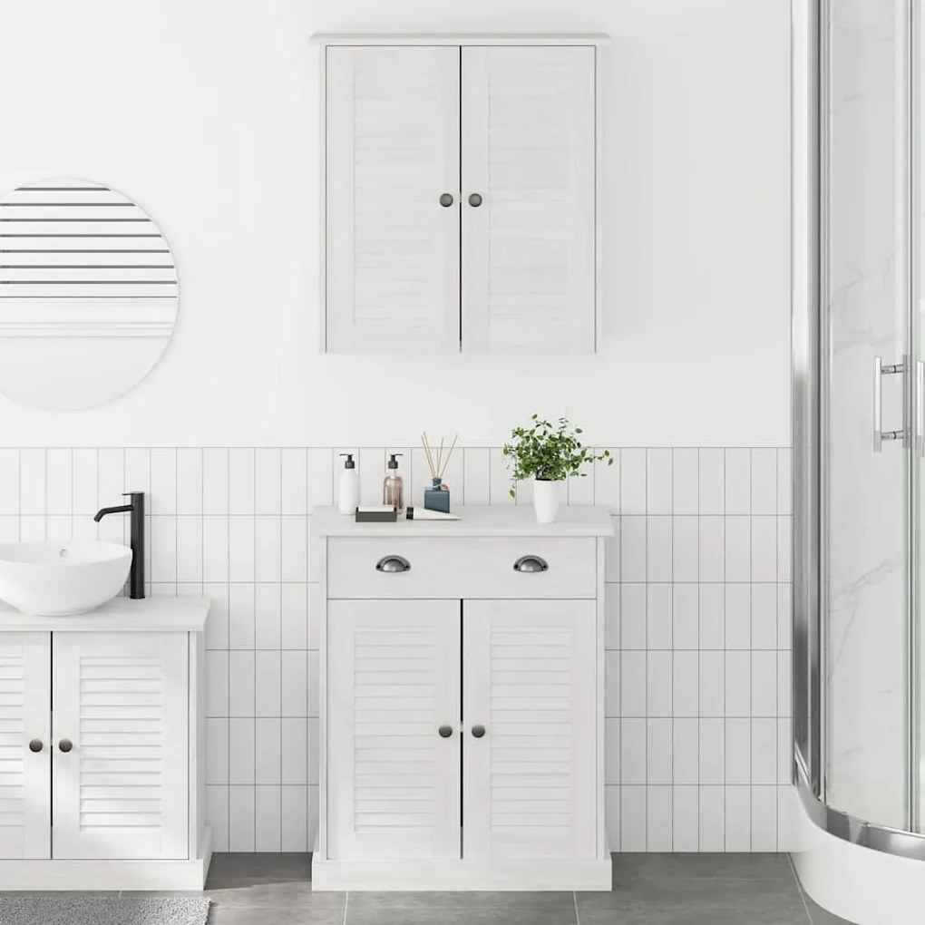 vidaXL Σετ Επίπλων Μπάνιου με ράφι VIGO 2 pcs Καφέ 67.5 x 34 x 80 εκ.