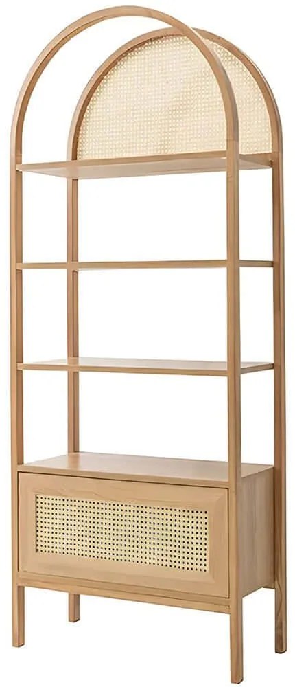 Βιβλιοθήκη Nala 141HWR1129 75x40x182,5cm Natural