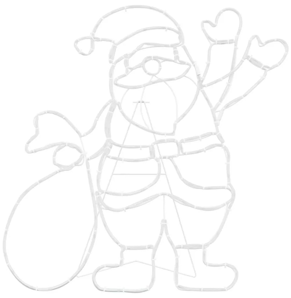 vidaXL Φως Άγιου Βασίλη Πολύχρωμο 58.5 x 60 x 1.3 εκ. Σίδερο