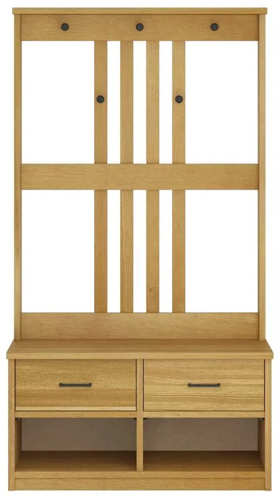vidaXL Δέντρο χωλ "SANDNES" 87x40x159,5 εκ. Πεύκο μασίφ ξύλο