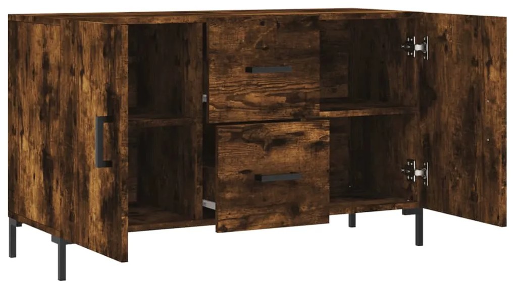 vidaXL Μπουφές Καπνιστή Δρυς 100 x 36 x 60 εκ. Επεξεργασμένο Ξύλο