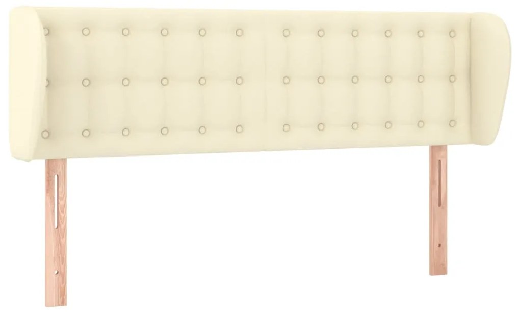 vidaXL Κεφαλάρι με Πτερύγια Κρεμ 147x23x78/88 εκ. Συνθετικό Δέρμα