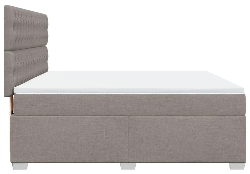 Κρεβάτι Boxspring με Στρώμα Taupe 180x200 εκ. Υφασμάτινο 3292878