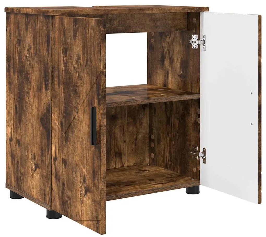 vidaXL Σετ Επίπλων Μπάνιου 3 pcs Καπνιστή δρυς 61 x 35 x 64 εκ.