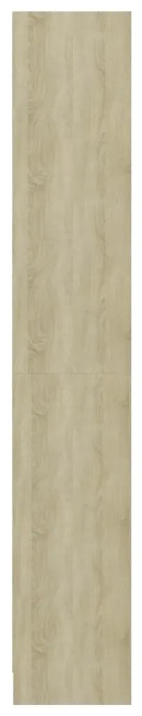 Βιβλιοθήκη με 4 Ράφια Sonoma Δρυς 40x24x142 εκ. Επεξ. Ξύλο 800840